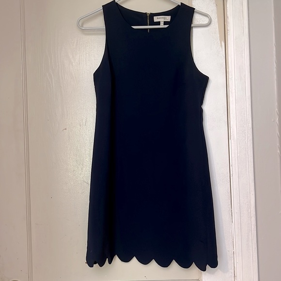 Navy Blue XS Monteau dress above the knee - Picture 2 of 6
